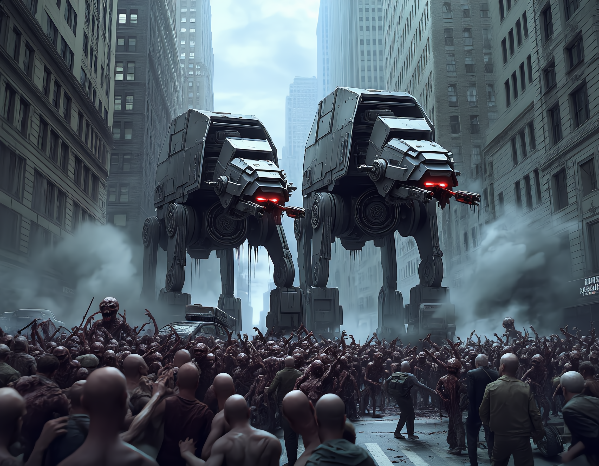 at-at zombie attacking