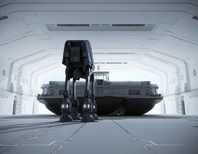 at-at with huge ship