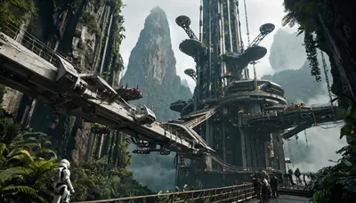 A colossal vertical cathedral-spire of mechanical architectu
